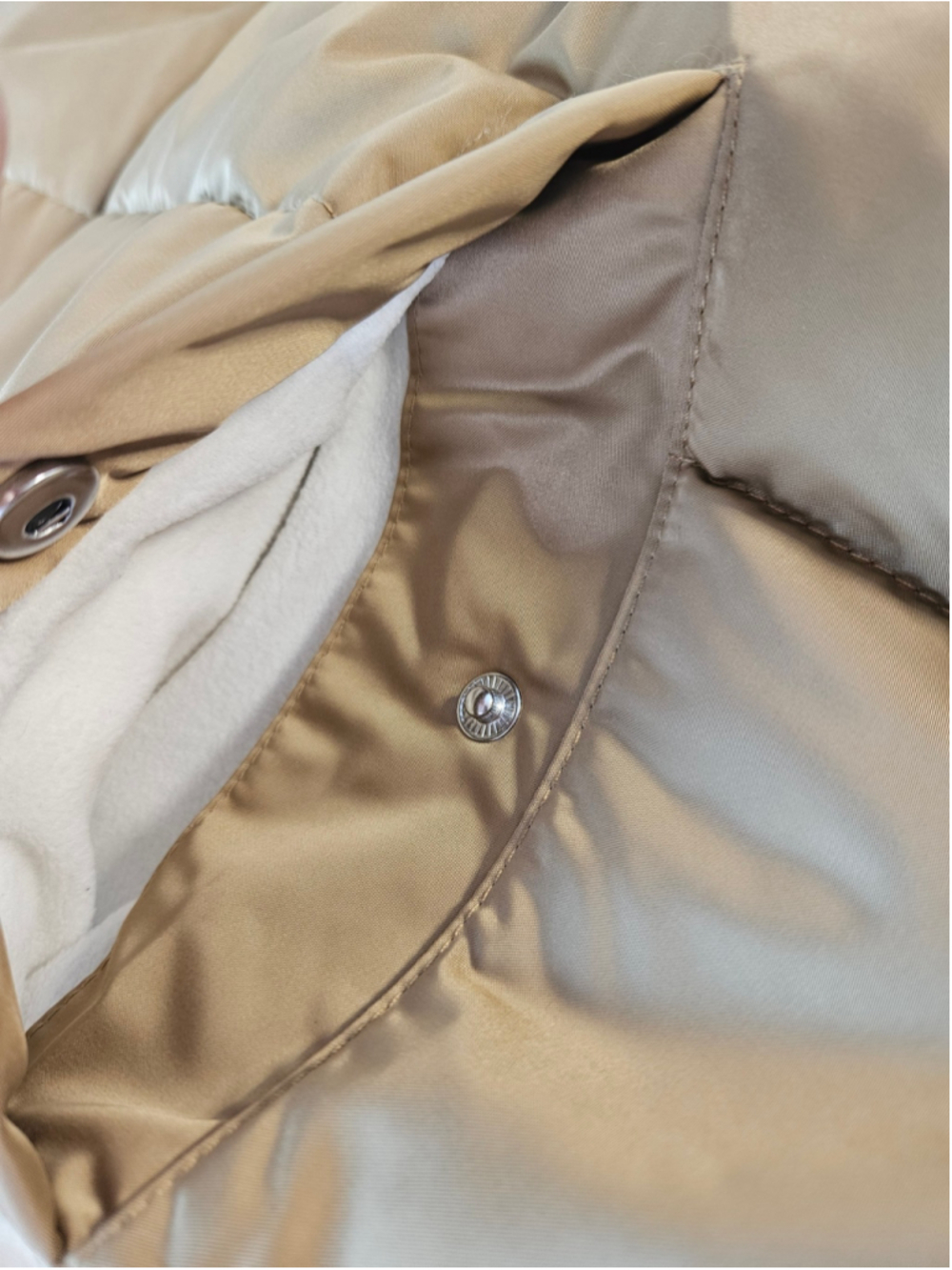 Abercrombie & Fitch Ultra Collection Mini Puffer Jacket Satin Brown Size XXL - Picture 13 of 15